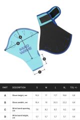 M0829 06 2 03W Aquagloves Aquafitness Gloves, M