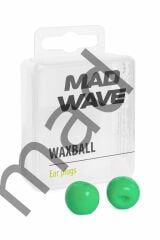 Mad Wave Earplugs WAXBALL Green